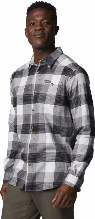 Columbia Men's Cornell Woods Flannel Long Sleeve Shirt Black/grey Classic Multi Tartan S