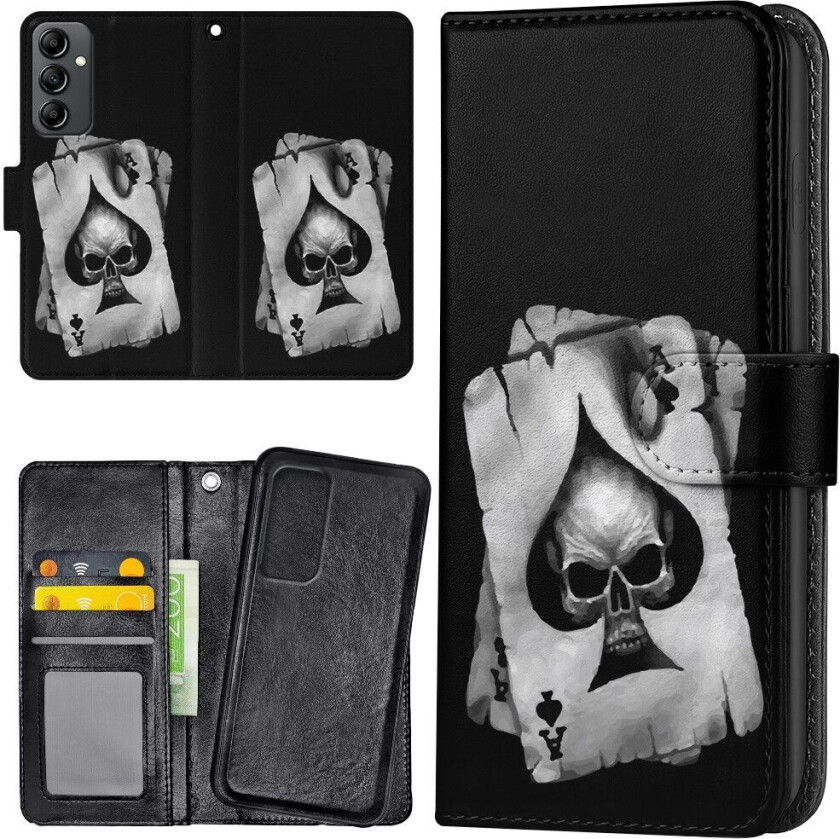 Samsung Galaxy A15 - Lommebok Deksel Dødningehode Kortstokk