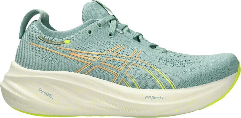 Gel-Nimbus 26, løpesko, dame Light Celadon/yellow