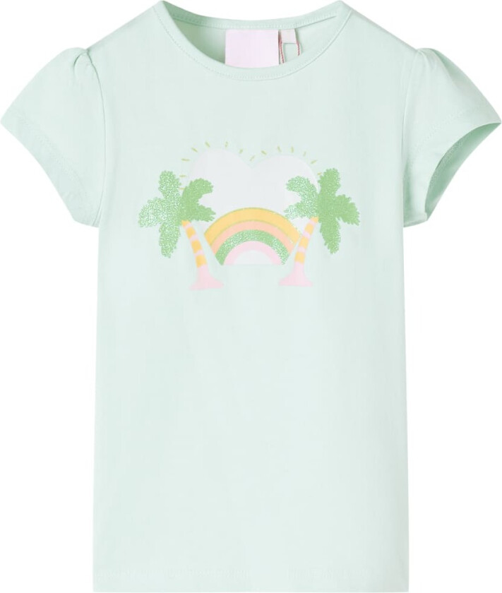 T-skjorte for barn lysemynte 128