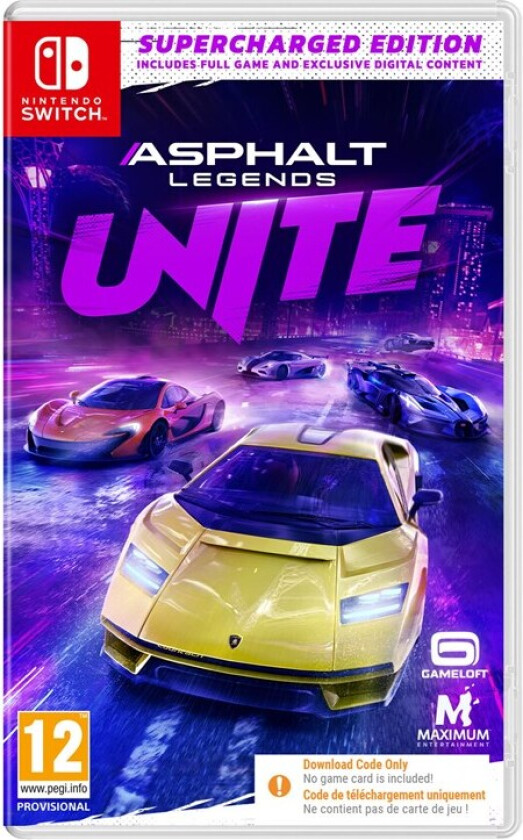 Asphalt Legends Unite (Supercharged Edition) - Code in a Box - Nintendo Switch - Racing