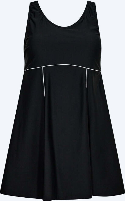 badedrakt med skjørt til damer - River - Svart/hvit - Badedrakter for damer - Kjole