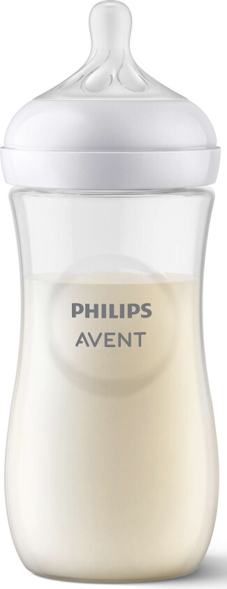 Avent tåteflaske - Fra 3 måneder, 330 ml - Hvit/gjennomsiktig