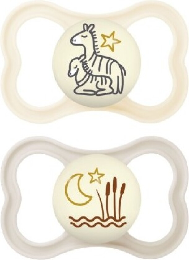 Mam Air Night 2-pakning, Str. 3 (16-36 Mdr.), Symmetrisk/silikon