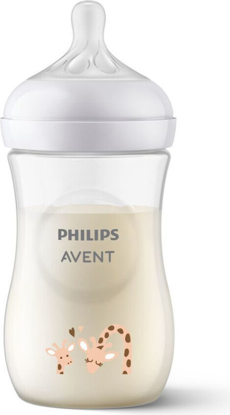 Avent tåteflaske - Fra 1 måned, 260ml - Giraffe