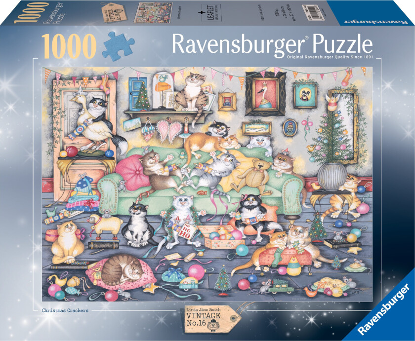 - Puzzle Crazy Cats Christmas Crackers 1000p (12001244)