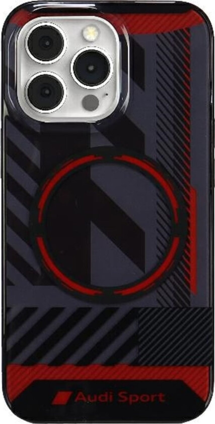 Audi Audi Iml Sport Magsafe Case Iphone 13 Pro / 13 6.1" Czarny/Black Hardcase Au-Imlmip13p-Rsq/D2-Bk