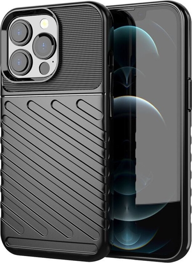 Thunder Case Flexible Armored Case Cover For Iphone 13 Pro Black