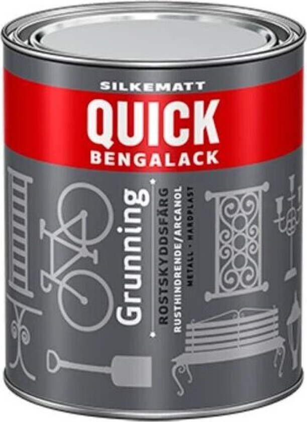 Bengalack Grunning 001 Hvit Silkematt 0.75l