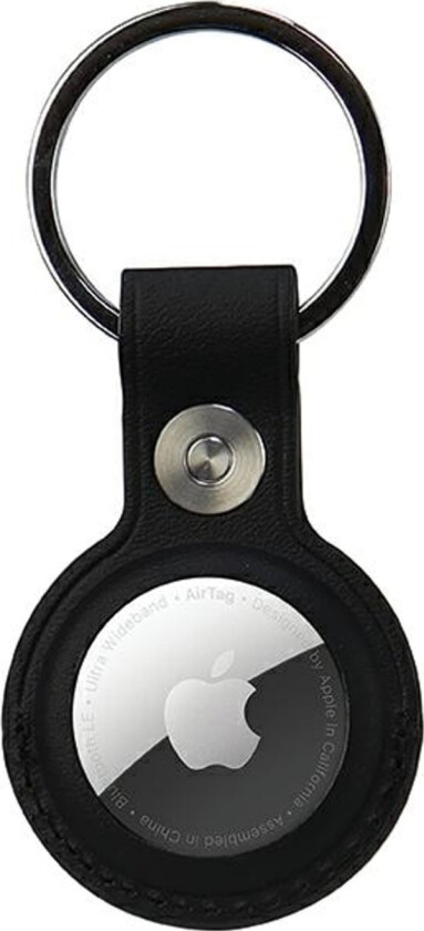 Etui Synthetic Leather Airtag Czarny/Black Au-Atkr-Q3/D1-Bk