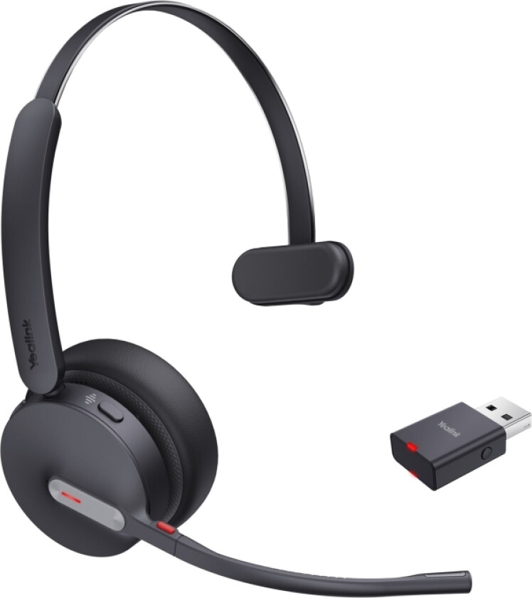 Yealink - Hodesett - On-Ear - Dect / Bluetooth - Trådløs - Usb-A Via Dect Adapter, Usb-C - Uc-Sertifisert