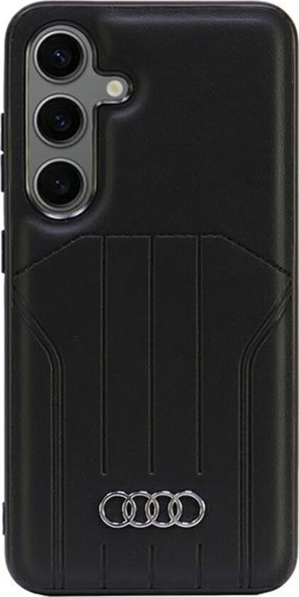 Audi Audi Synthetic Leather Magsafe S24 S921 Czarny/Black Hardcase Au-Tpupcms24-Q5/D1-Bk