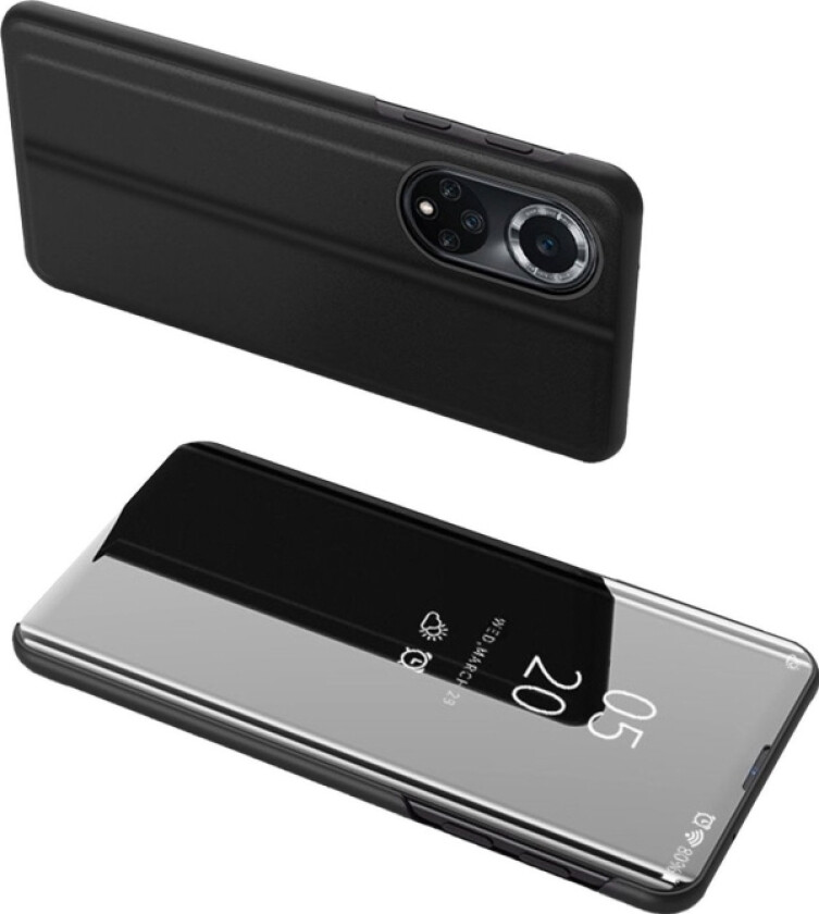 Clear View Deksel Etui Huawei Nova 9 Pokrowiec Fra Klapk Sort