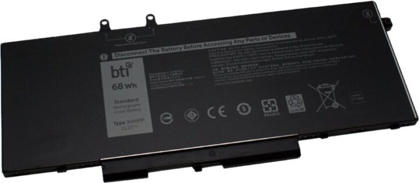 Bti - Batteri Til Bærbar Pc - Litiumion - 4-Cellers - 4250 Mah - 68 Wh - For Dell Inspiron 7500 Latitude 5401, 5410, 5411, 5501, 5510, 5511