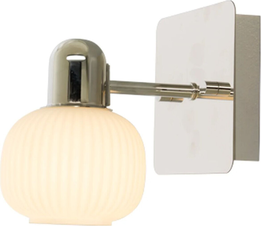 Messina vegglampe - Krom / Opal