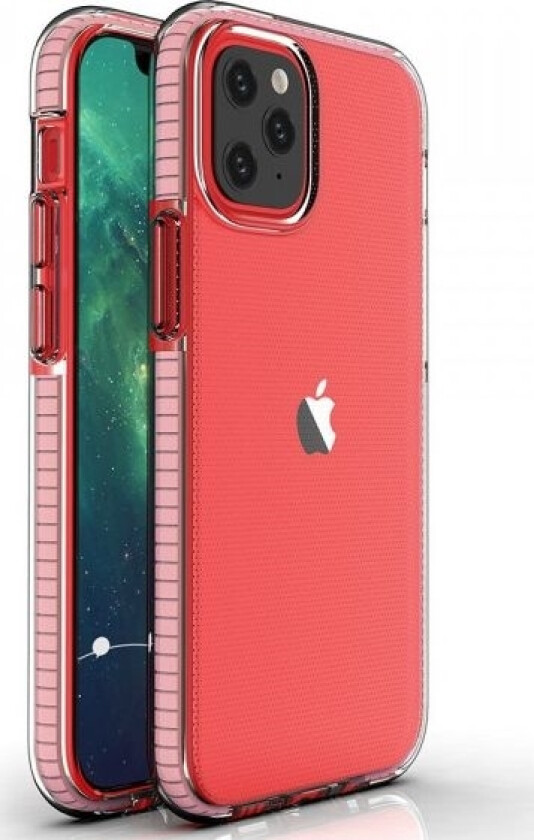 Spring Case, Gel-Deksel Med Fargerik Ramme For Iphone 12 Mini, Lys Rosa