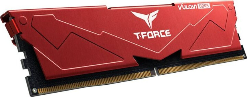 T-Force Vulcan - Ddr5 - Modul - 16 Gb - Dimm 288-Pin - 5200 Mhz / Pc5-41600 - Cl40 - 1.25 V - Ikke-Bufret - On-Die Ecc - Rød