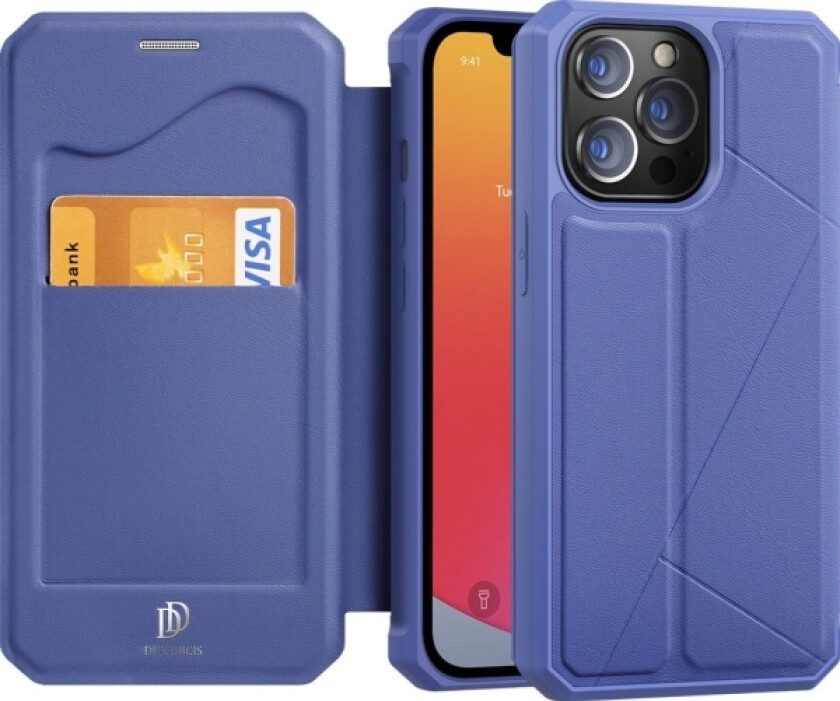 Skin X Hylsterdeksel Med Klaff Iphone 13 Pro Blå