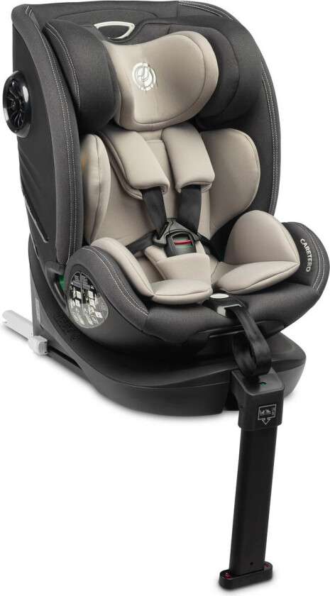 Caretero Fortis bilsete - I-SIZE, ISOFIX, 5-punktssele, 40-150 cm - Grå