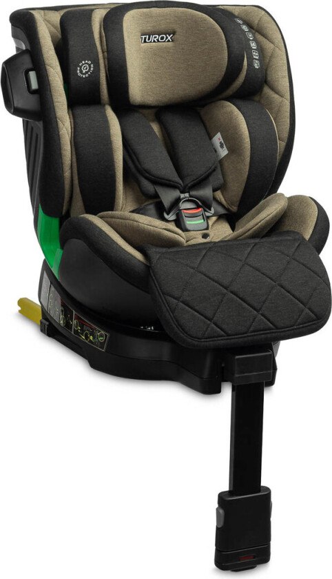 Turox Bilsete I-Size, 40-150cm, Maks 15 kg - Khaki