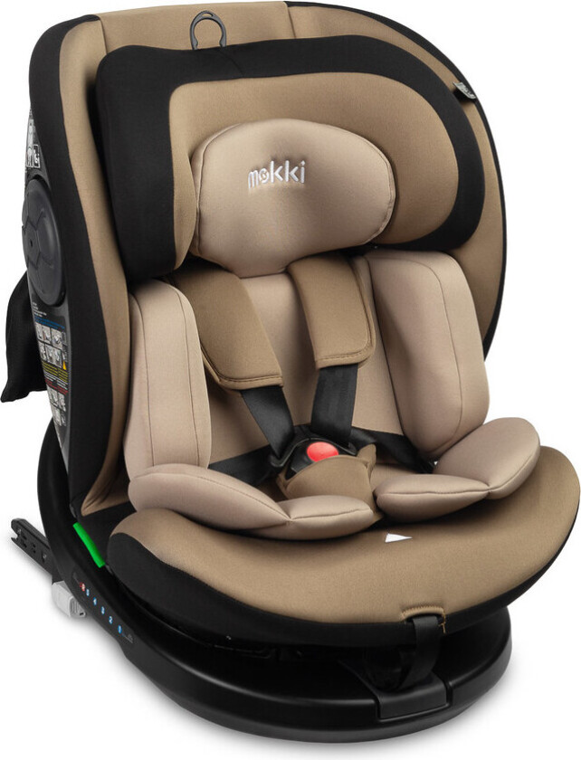 Caretero Mokki Bilsete - I-SIZE, ISOFIX, 5-punktssele, 40-150 cm - Beige
