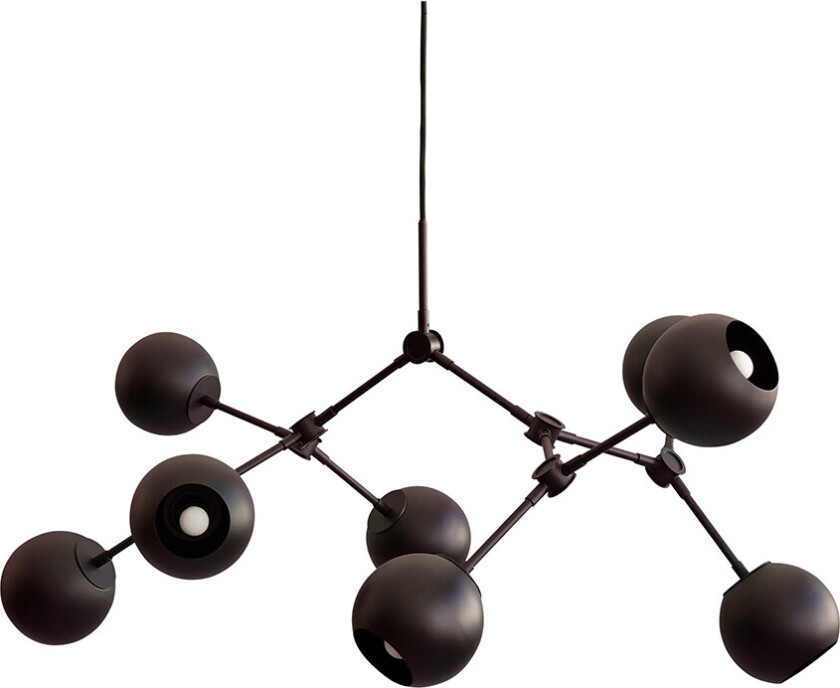 - Drop Globe Lysekrone Mini Burned Svart