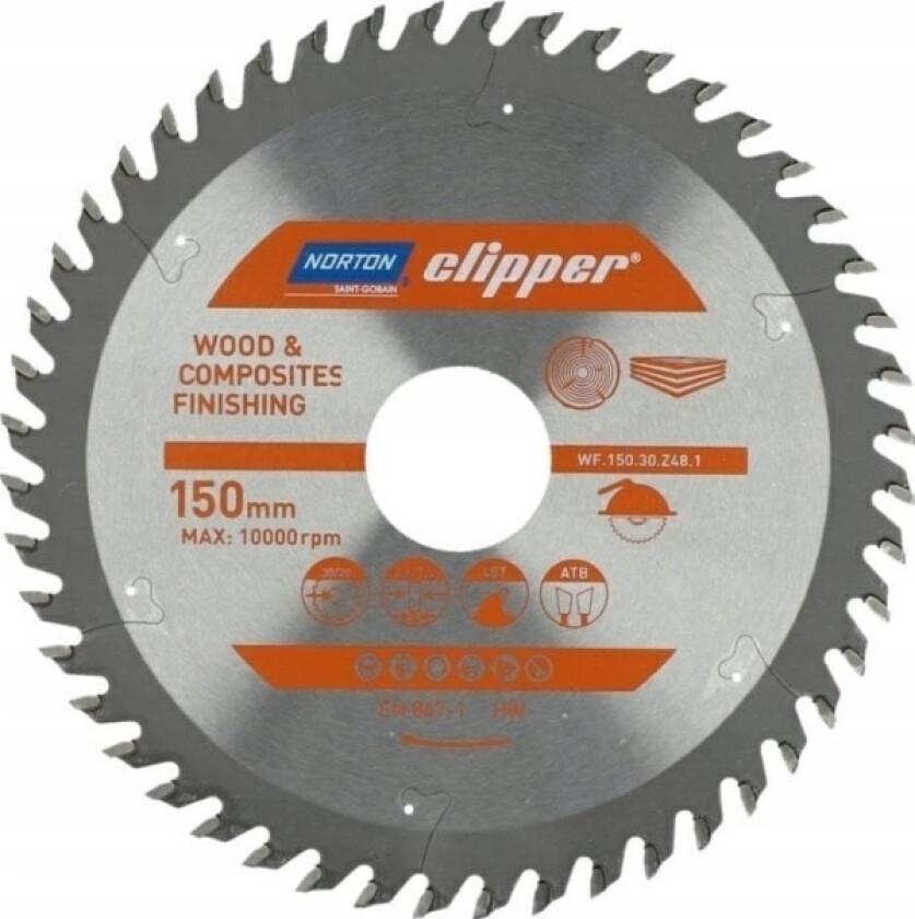 Sirkelsag 150 Mm X 30 Mm X 48Z Tre Og Kompositter Atb (2,6 / 1,6)