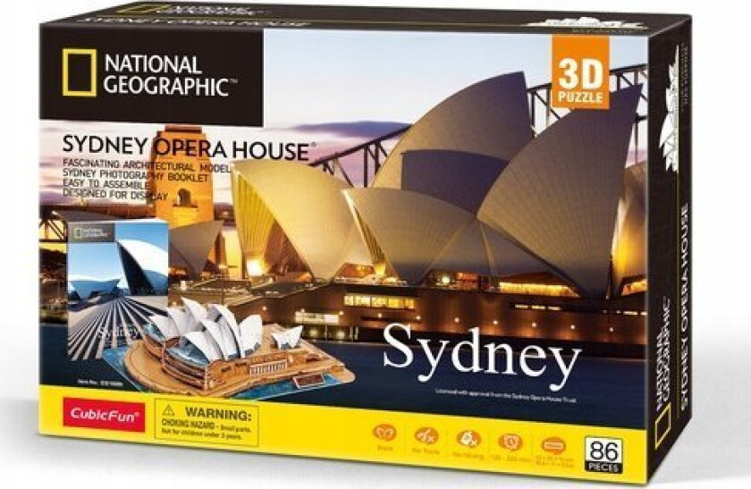 Puzzle 3D National Geographic Sydney 86 Elementów Ds1088h Cubic Fun