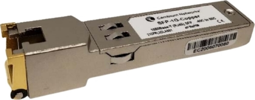 Mikrotik - Sfp (Mini-Gbic) Transceivermodul - 1Gbe - 10Base-T, 100Base-Tx, 1000Base-T / Rj-45
