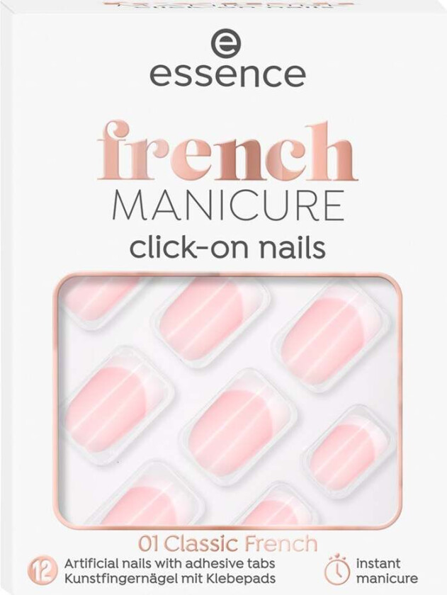 French Manicure Click-on Nails 01 Classic French