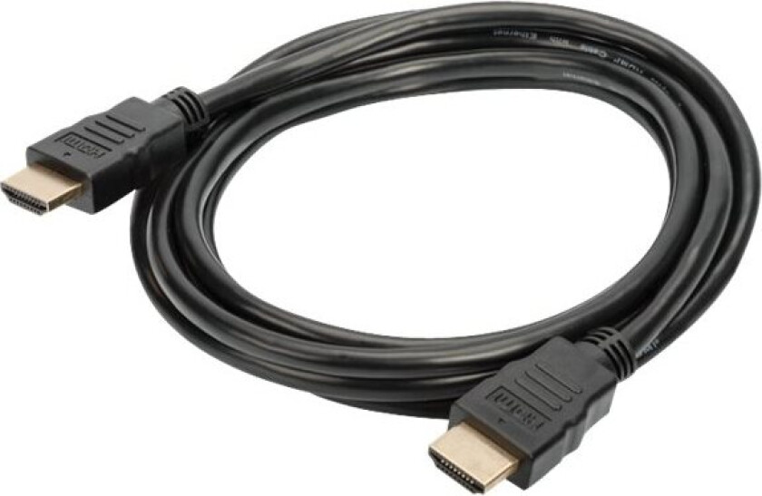 - High Speed - Hdmi-Kabel Med Ethernet - Hdmi Hann Til Hdmi Hann - 2 M - Svart - 4K-Støtte (En Pakke 10)