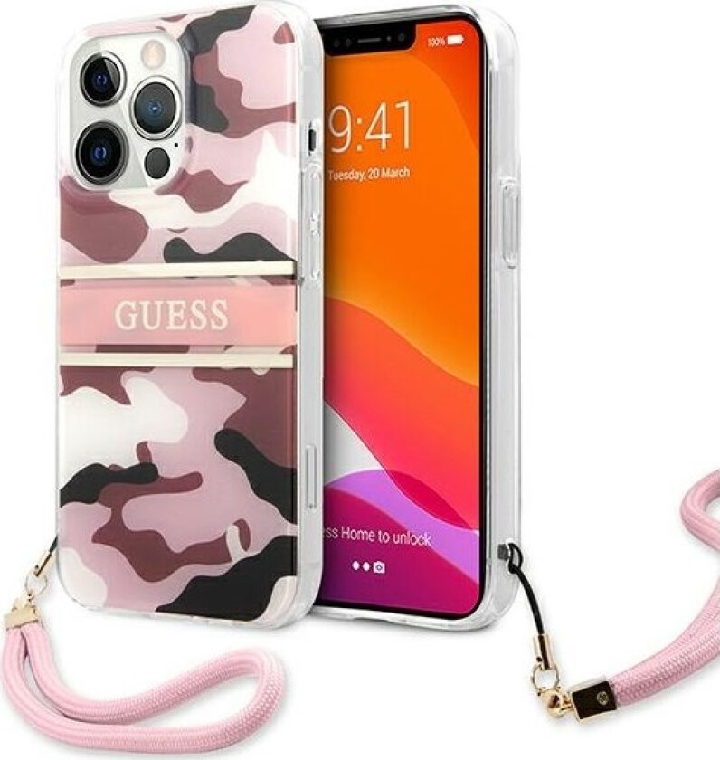 Guhcp13lkcabpi Iphone 13 Pro / 13 6,1" Róowy/Pink Hardcase Camo Strap Collection