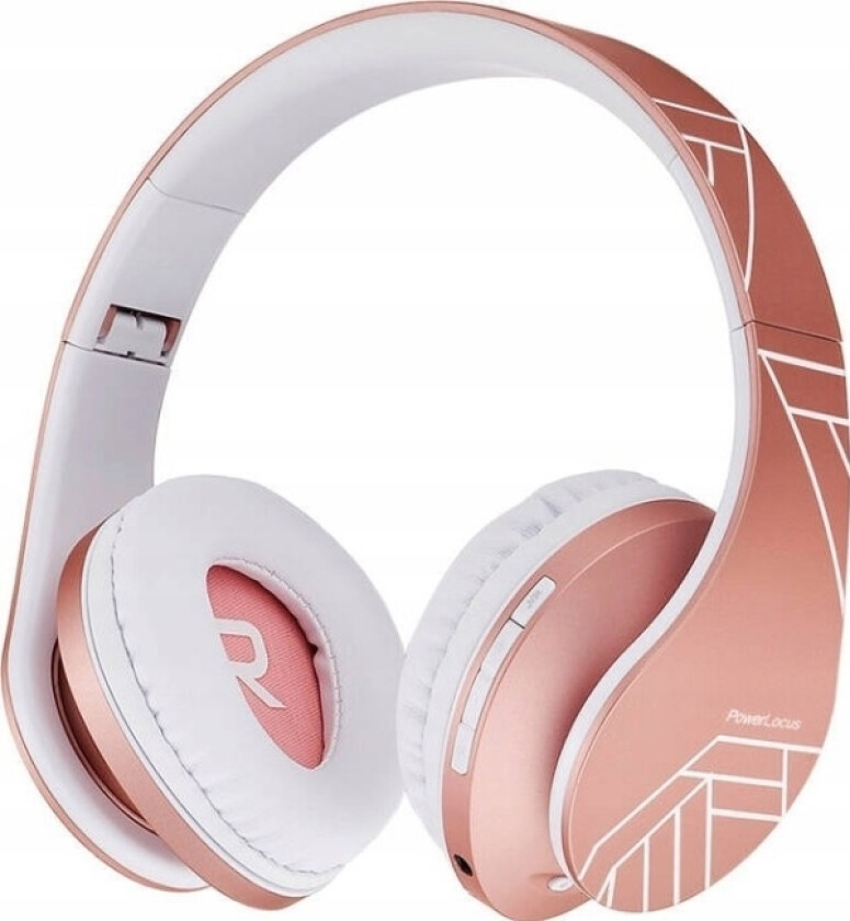Powerlocus P2 Trådløse Hodetelefoner For Barn (Rosa Og Gull)