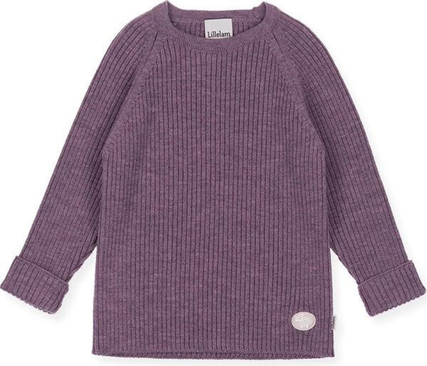 ribbet ullgenser til barn, Plomme