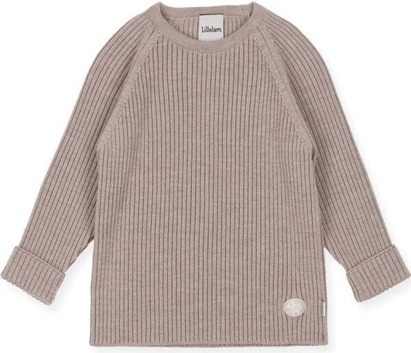 ribbet ullgenser til barn, beige