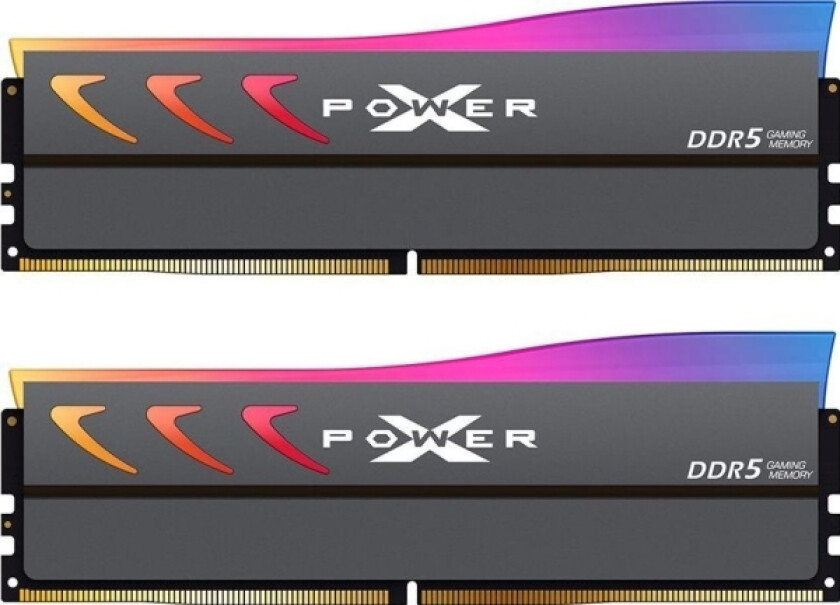 Pami Ddr5 Silicon Power Xpower Storm Rgb Gaming 64Gb (2X32gb) 6400Mhz Cl32 1.4V Udimm Gray