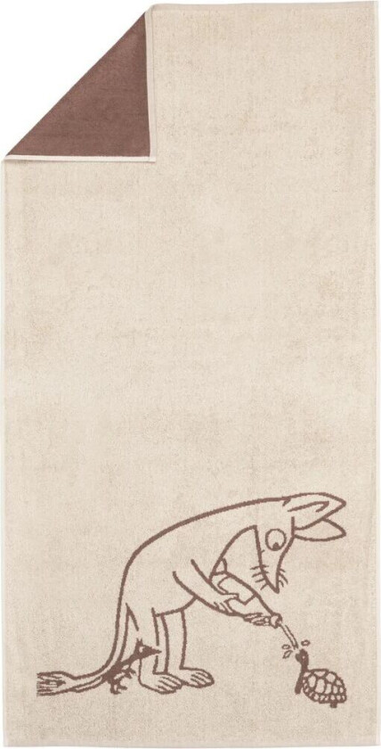 Mummitrollet badehåndkle 70 x 140 cm Sniff, brun