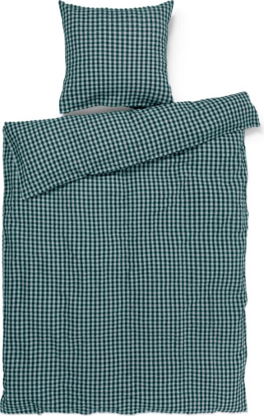 Bilde av Bæk&Bølge; sengesett 140x220 cm Grønn-lyseblå