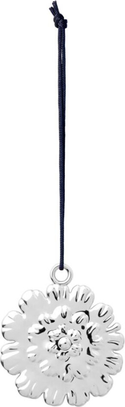 Ball Flower juleanheng 6,5 cm Sølvbelagt