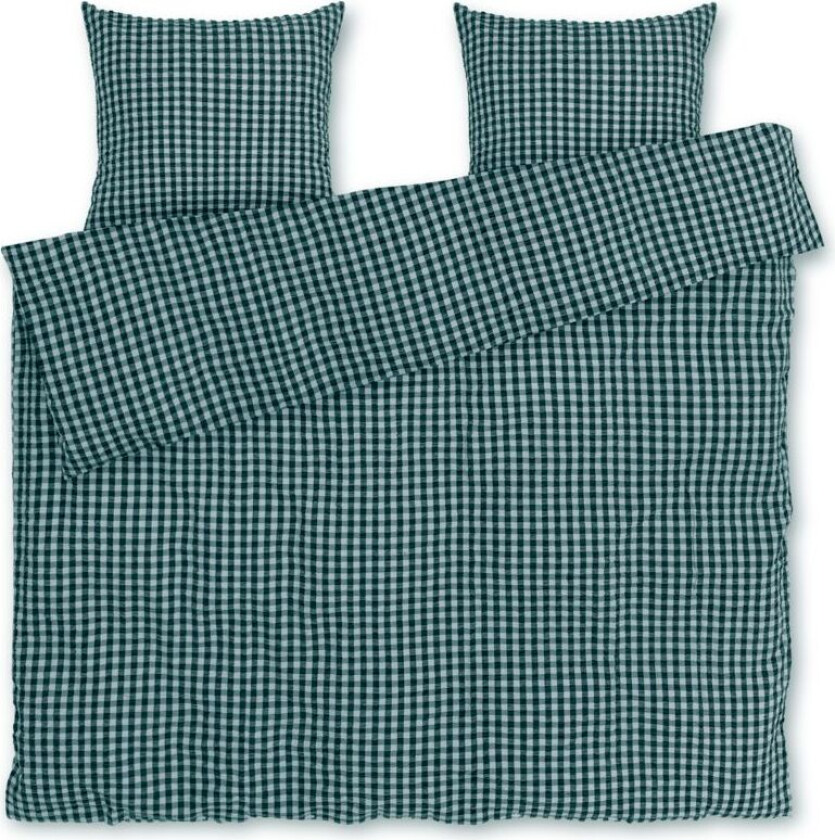 Bæk&Bølge; sengesett 200x220 cm Grønn-lyseblå