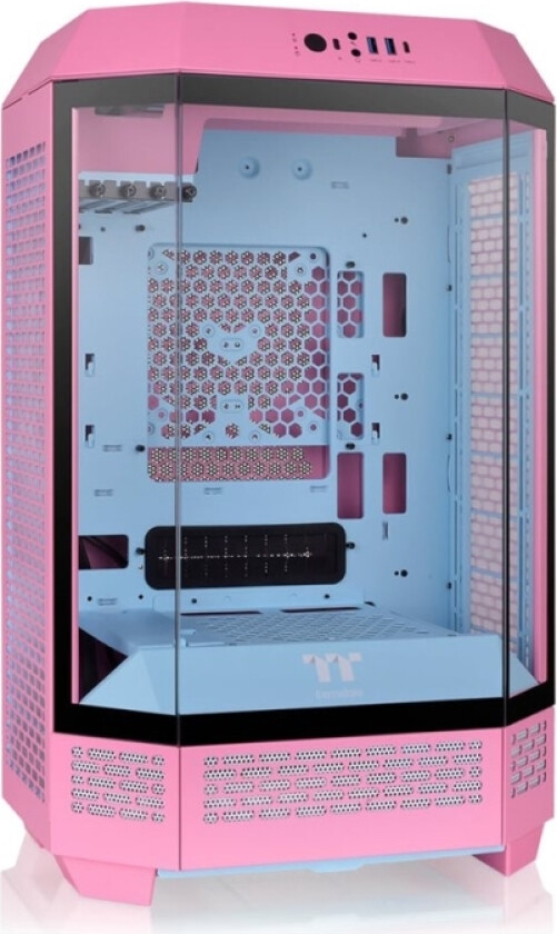 The Tower 300 - Mikrotårn - Mini Itx / Micro Atx - Sidepanel Med Vindu (Herdet Glass) - Ingen Strømforsyning (Ps/2) - Boblerosa - Usb/Lyd