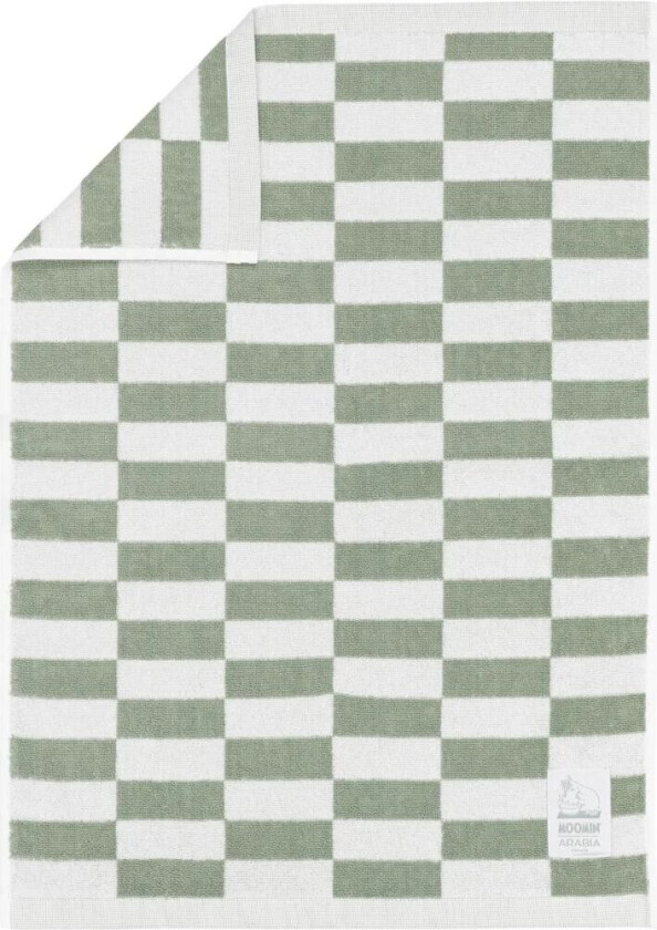 Mummitrollet håndkle 50 x 70 cm Ruter, grønn