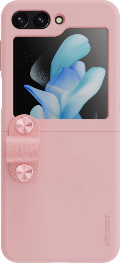 Nillkin Flex Flip-Deksel Med Anheng Og Stativ Til Samsung Galaxy Z Flip 5 - Fersken