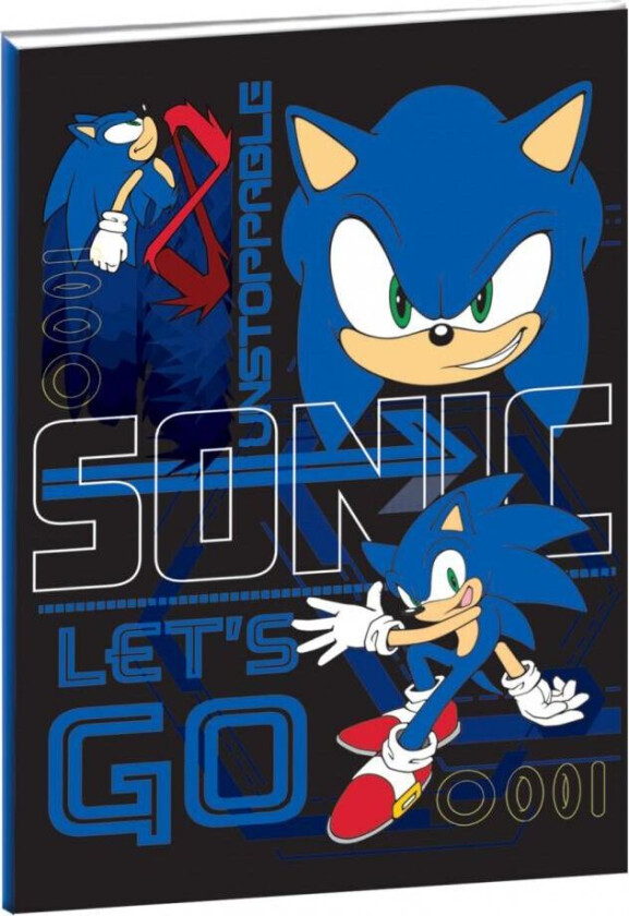 Sonic Notatblokk Notatbok linjert Notebook B5 (17x25cm)