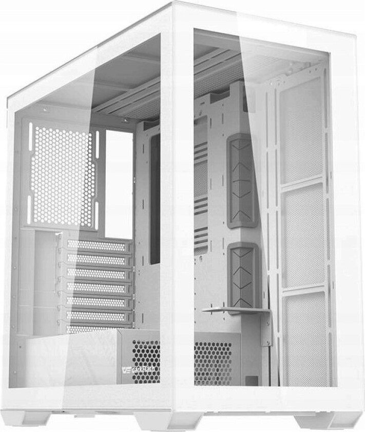 Dlx4000 Glass Computer Case (White)