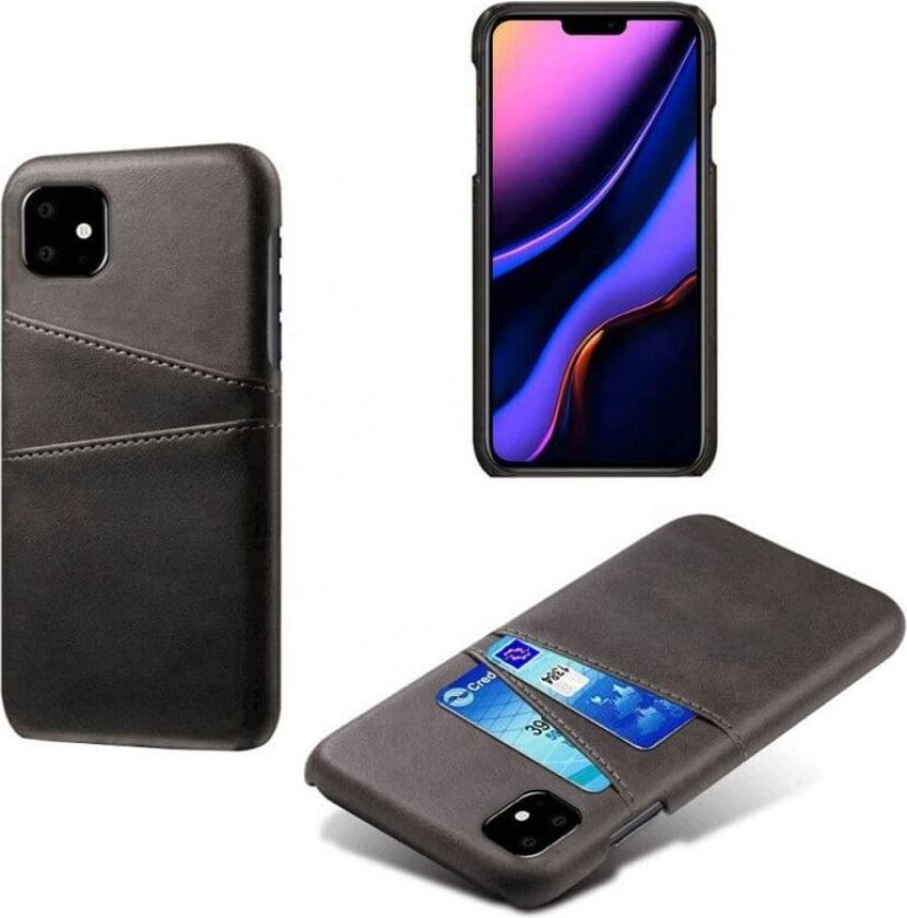 Retrodeksel med kort Apple iPhone 11 (6.1") : Farge - Mørkegrå