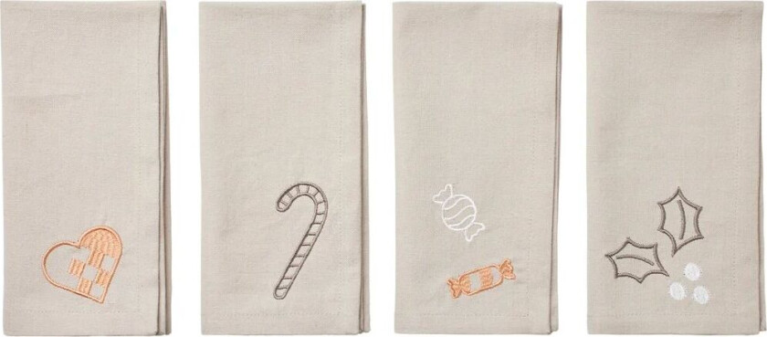 Fryd tøyserviett 45 x 45 cm 4 deler Light warm grey-beige