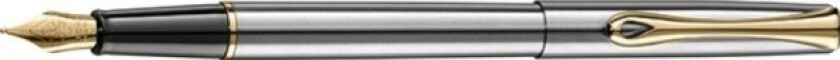 Diplomat Diplomat Traveller Fyllepenn, M, Stål/Gull