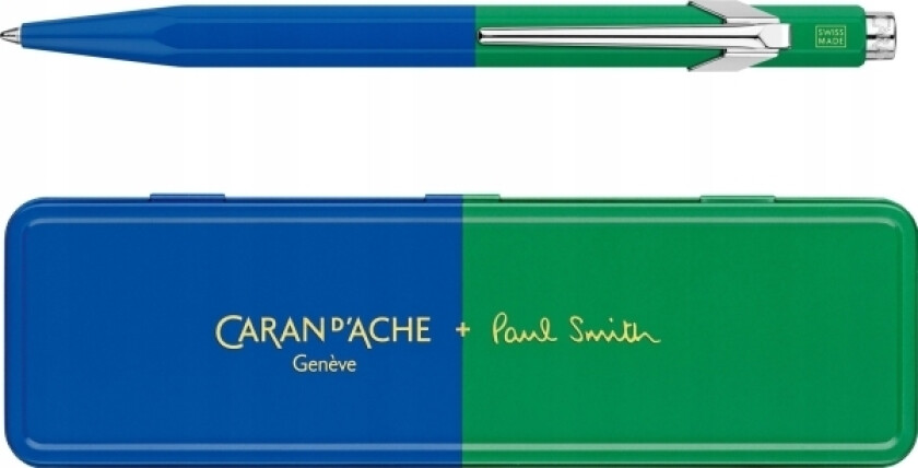 Caran D`Arche Caran D'ache 849 Paul Smith Kulepenn Edition 4, M, I Eske, Kobolt/Smaragd