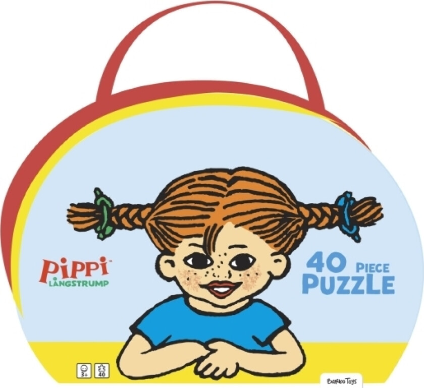 Pippi Langstrømpe Kuffert Med Puslespil 40 Stk